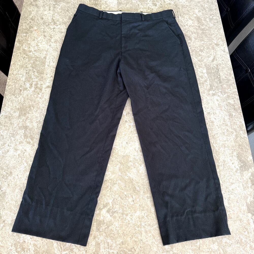 Perry Ellis Black Pinstripe Dress Pants 36/ 32
